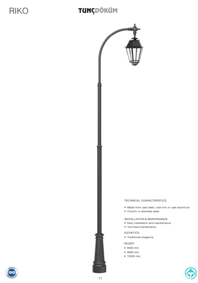 Cast Metal Lighting Poles | Elegant & Heavy-Duty Outdoor Illumination for Gulf Cities