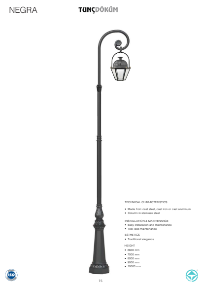 Cast Metal Lighting Poles | 6.6–10 m Heavy-Duty & Elegant Outdoor Lighting for Gulf Cities